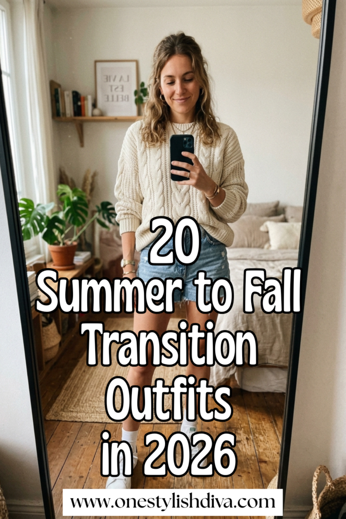 summer to fall transition outfits collage pin
