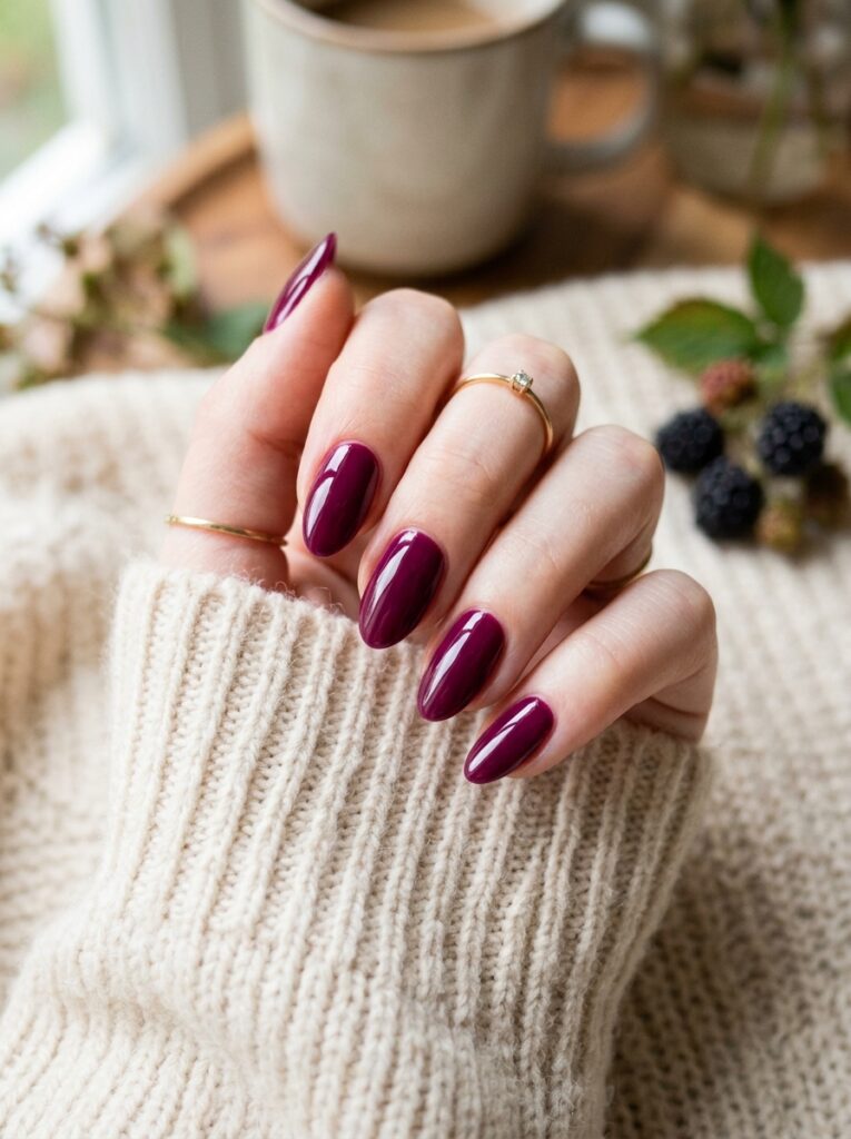22 Burgundy Nail Ideas: How to Wear Fall's It Color berry burgundy nails bright wine shade