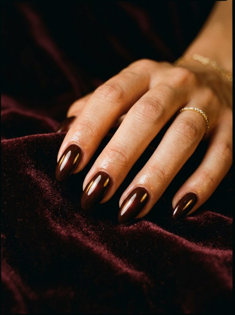 brown nails with red undertones 202607141106