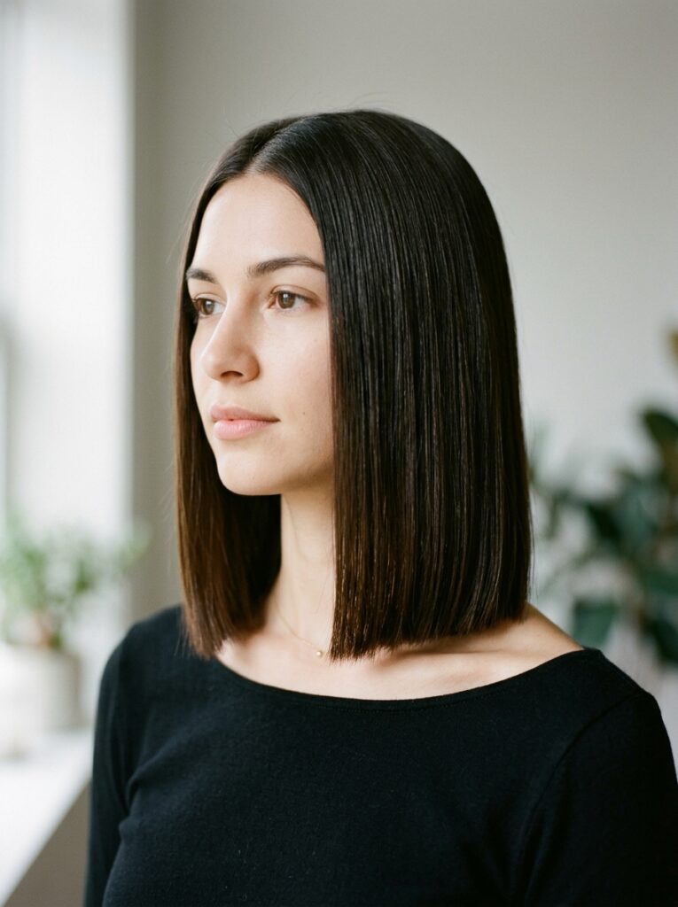 collarbone blunt cut one length