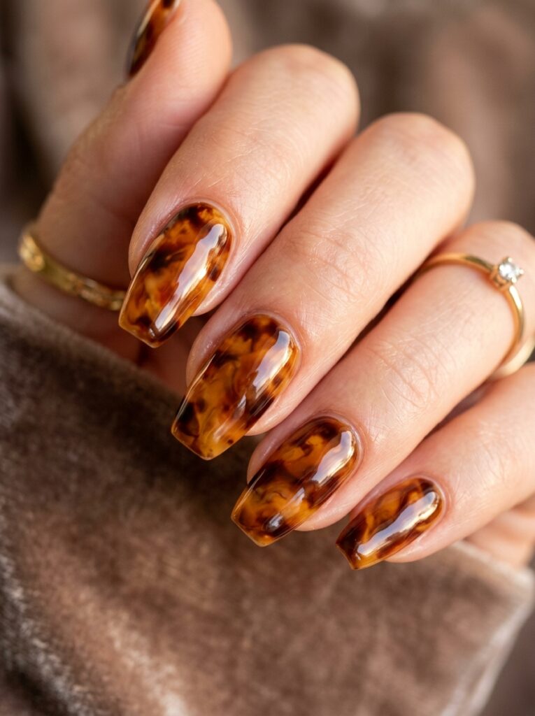 fingernails with tortoiseshell p… 202607141104