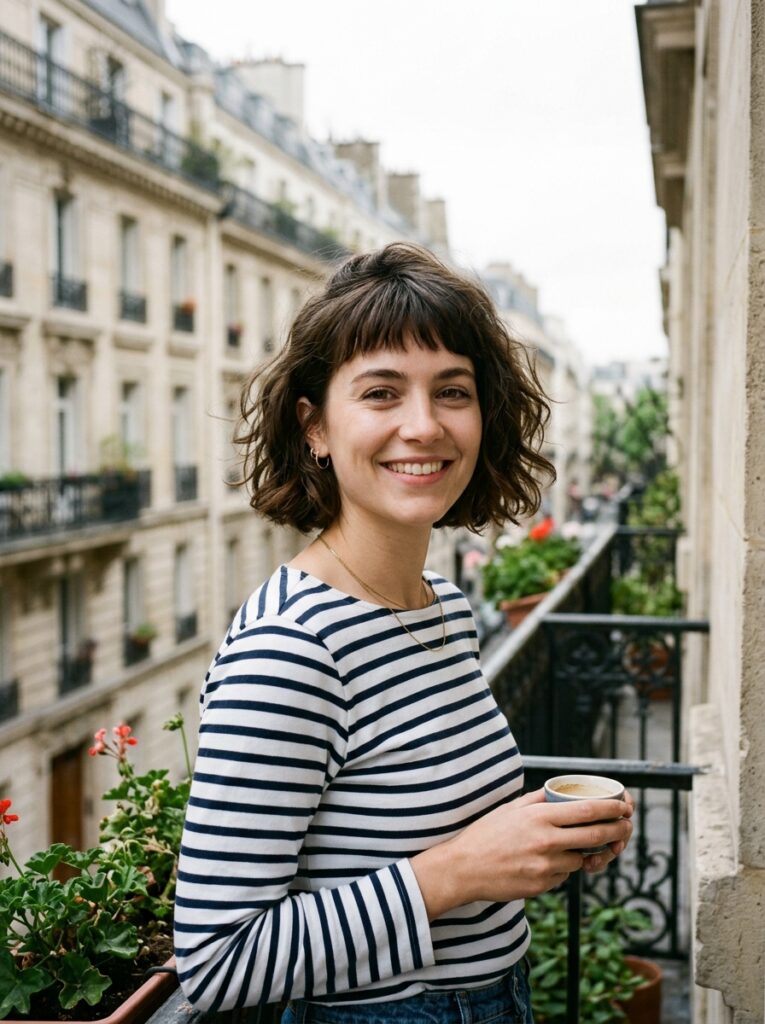 french bob with short bangs chin length haircut