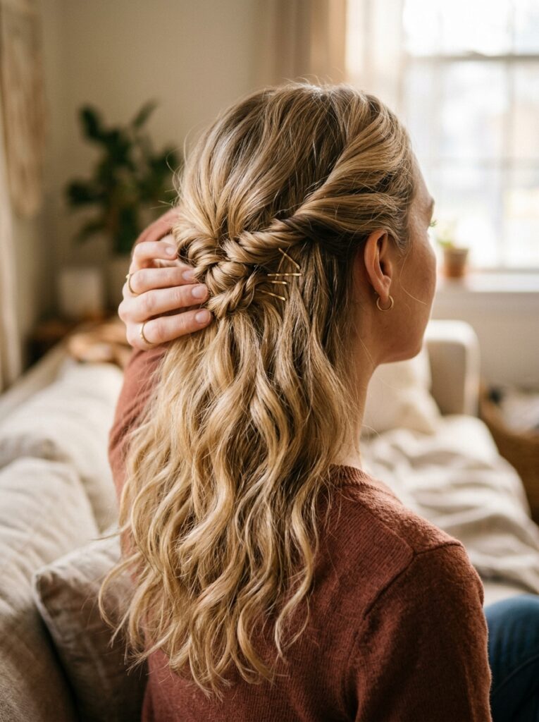 hairstyle with twisted sections 202607151023