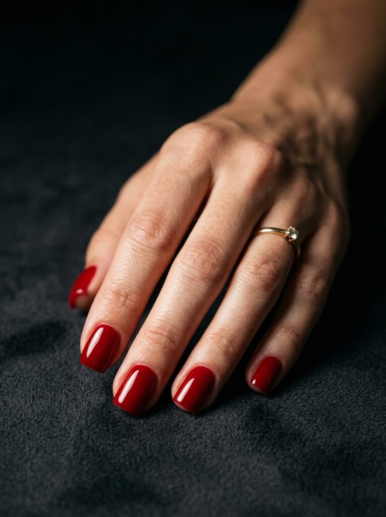 20 Short Square Nail Ideas That Prove Short Is the New Long classic red short square nails