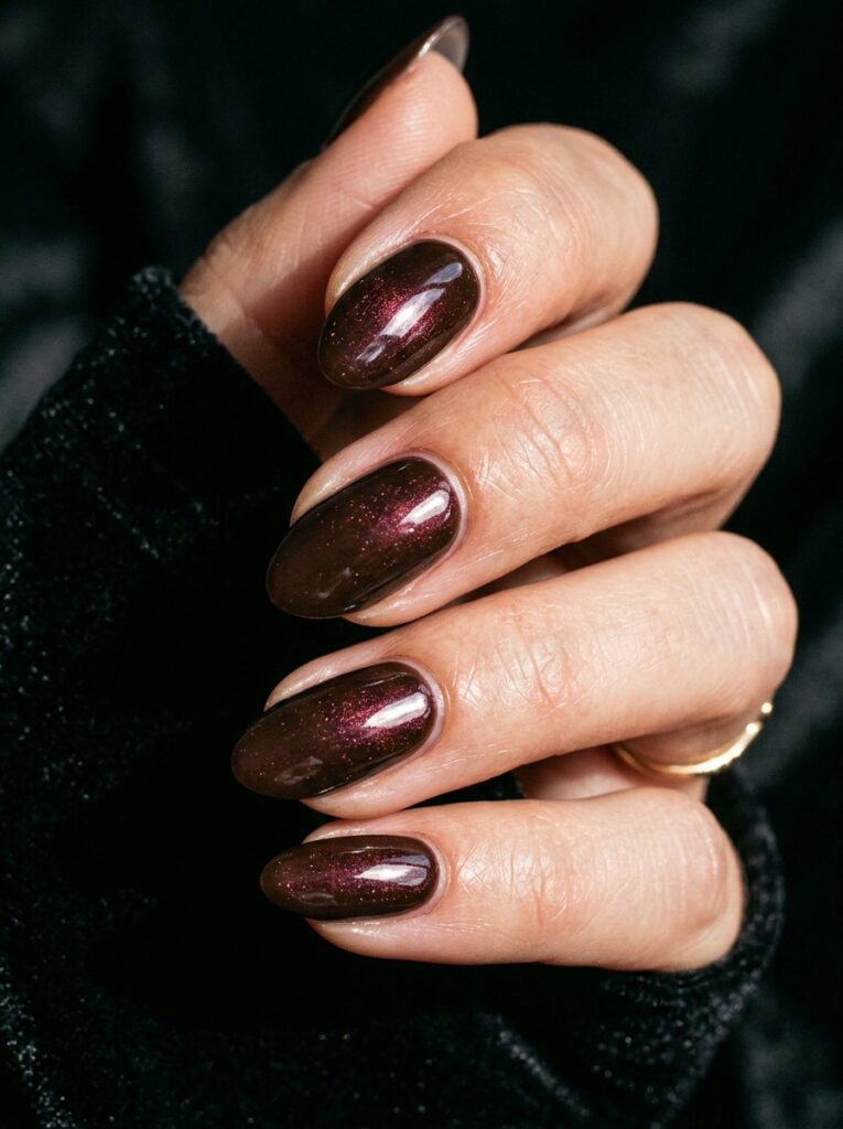 30 Cute Fall Nail Ideas for 2026 That Are Worth Copying nails with brown polish