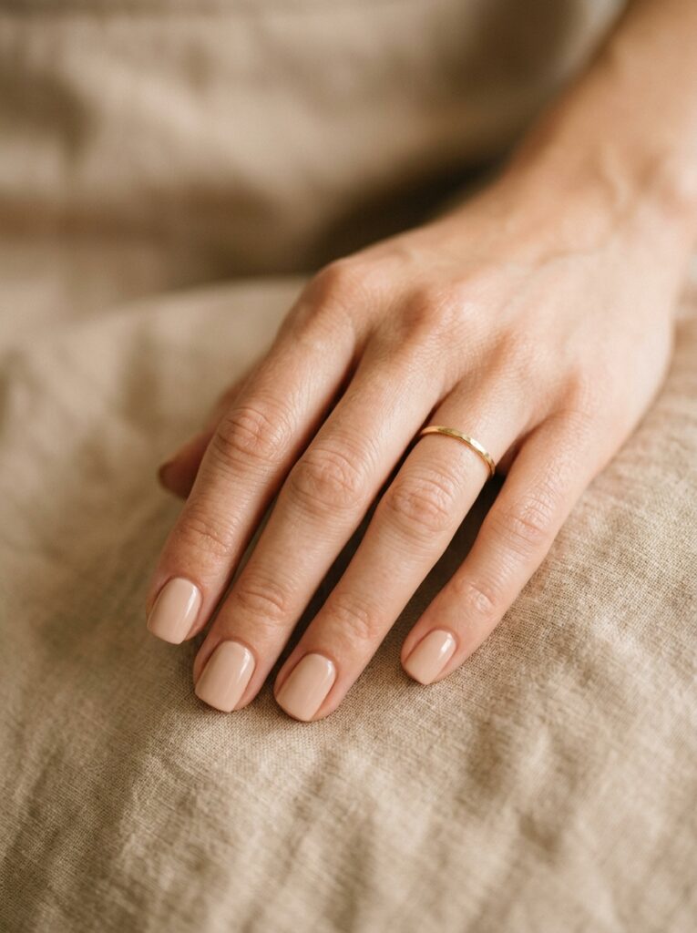20 Short Square Nail Ideas That Prove Short Is the New Long skin matched nude short square nails