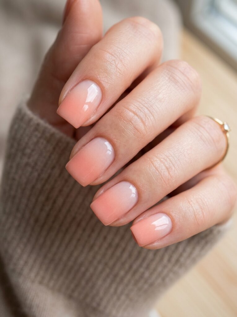 20 Short Square Nail Ideas That Prove Short Is the New Long ombre tip short square nails