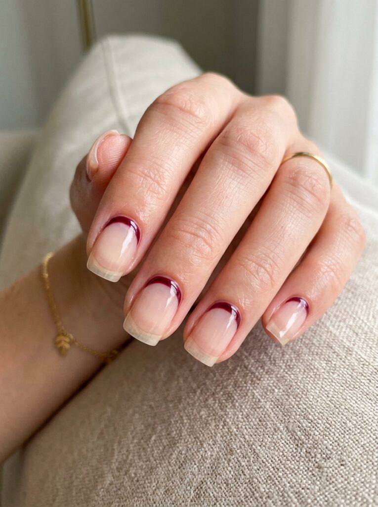 20 Short Square Nail Ideas That Prove Short Is the New Long reverse french short square nail design