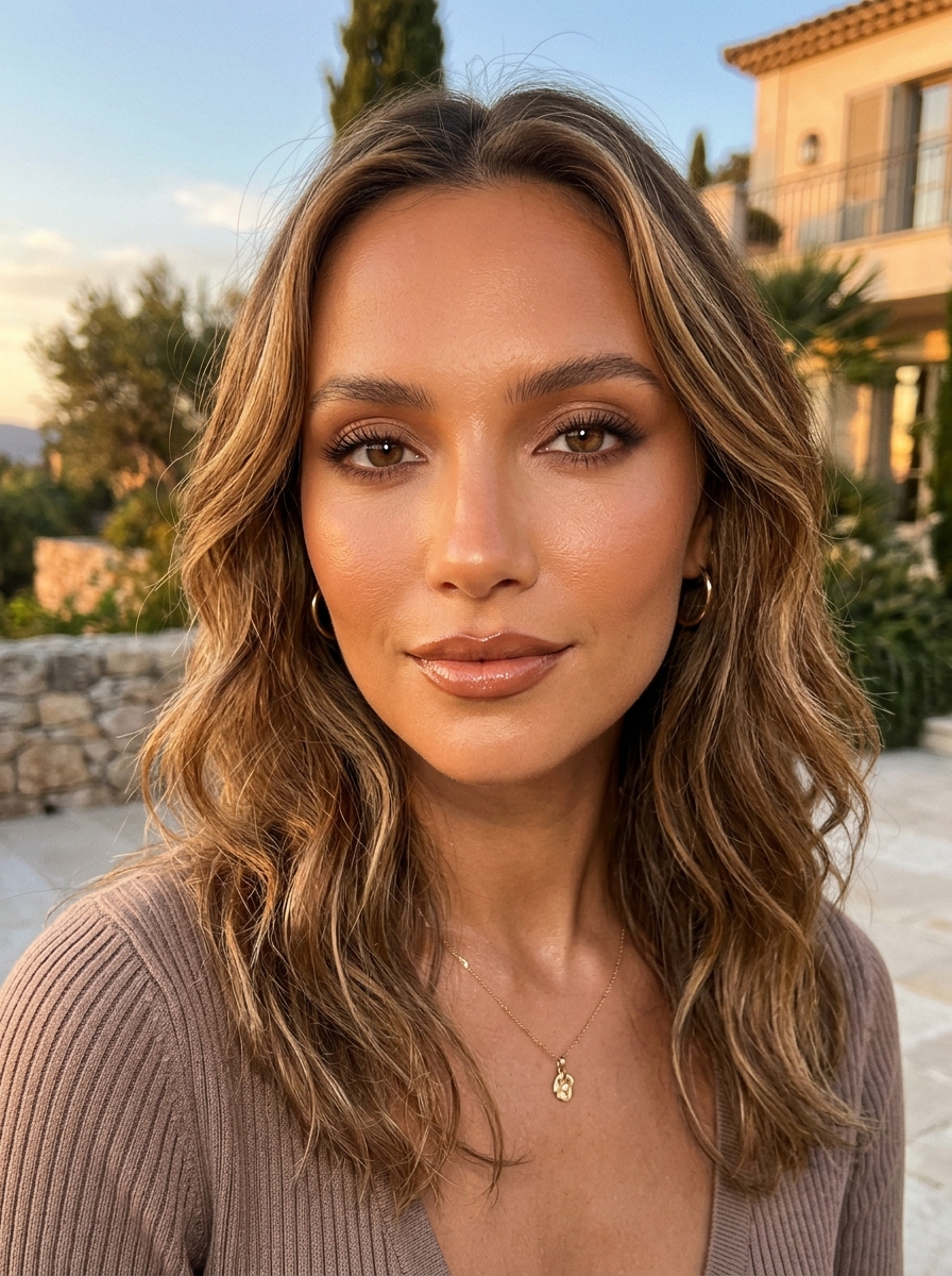 woman with latte makeup look 202607152159