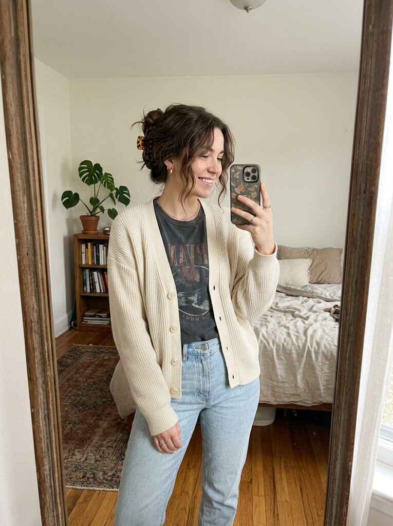17 Claw Clip Hairstyles That Look Effortlessly Chic messy 90s claw clip hairstyle with face framing pieces