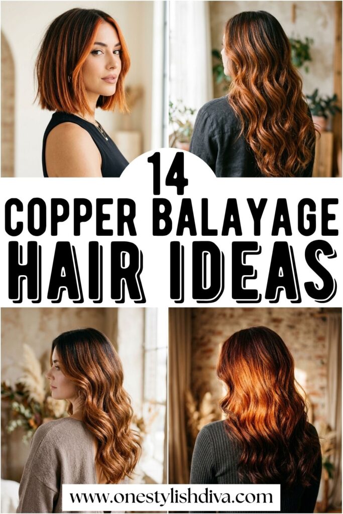 copper balayage hair ideas