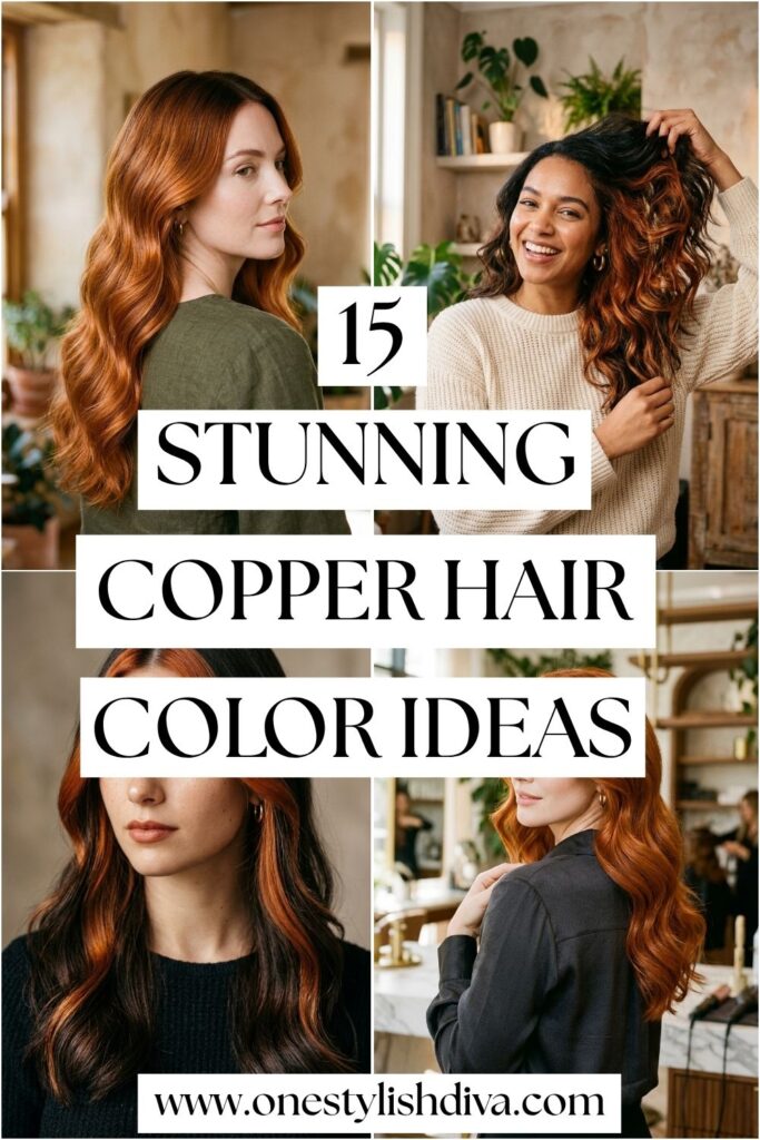 copper hair color ideas pin