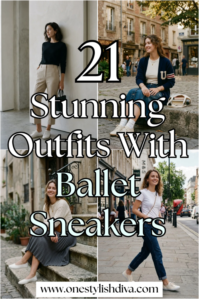 ballet sneaker outfit ideas pin