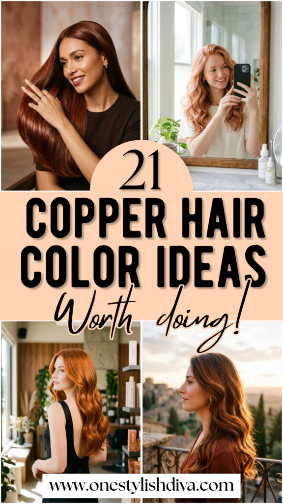 copper hair color ideas pin