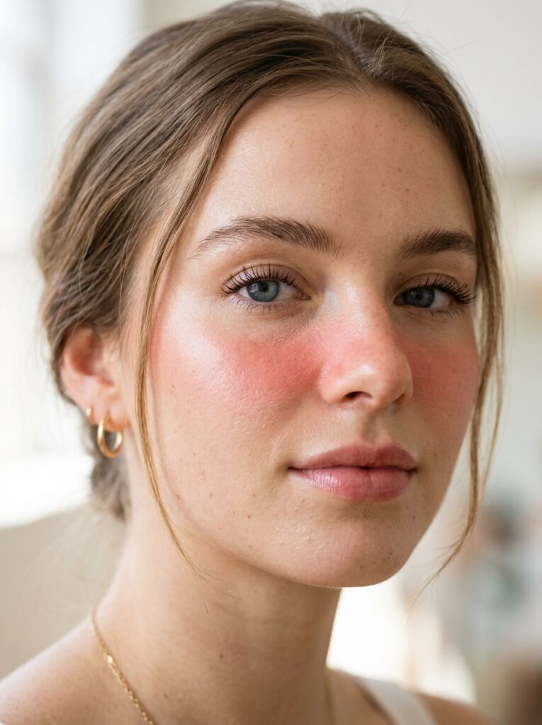 inner cheek blush placement natural flush