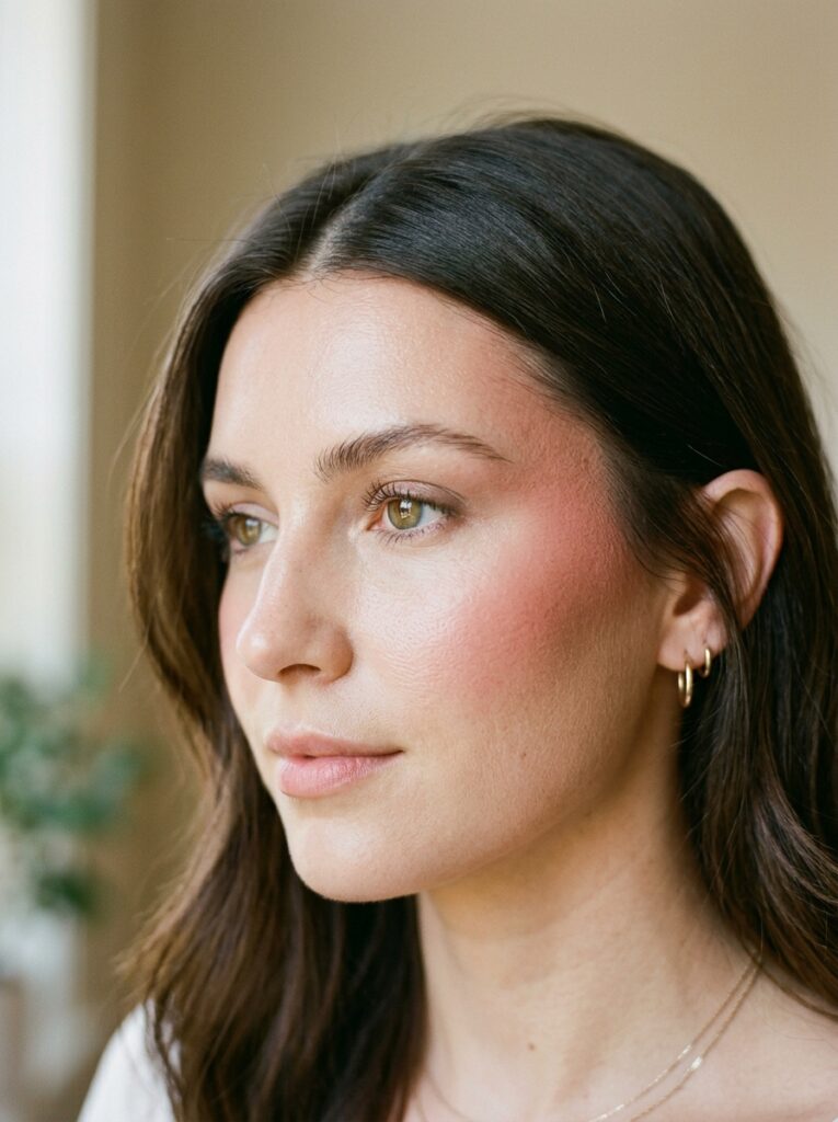 temple blush placement soft lift