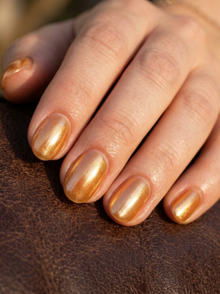 topaz glazed chrome nails