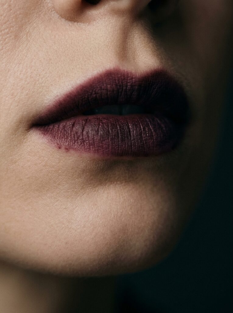 blotted black dahlia stain lip
