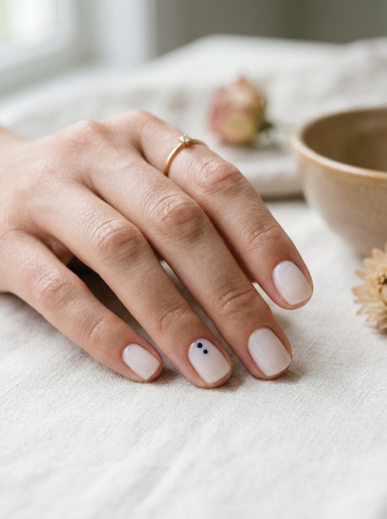micro dots nail art accent