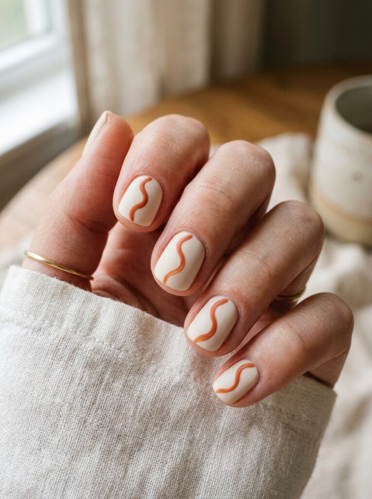 freehand squiggle line nail art