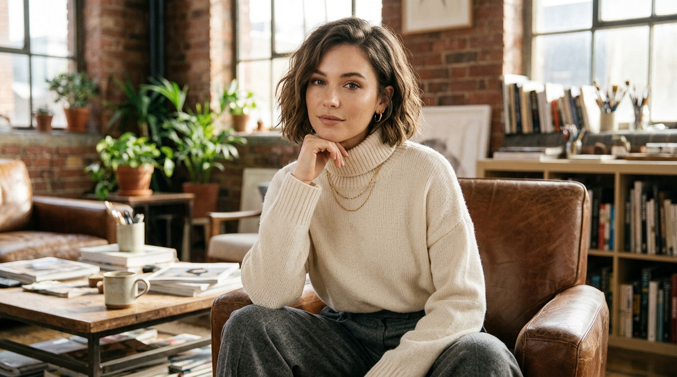 pretty woman with bob haircut