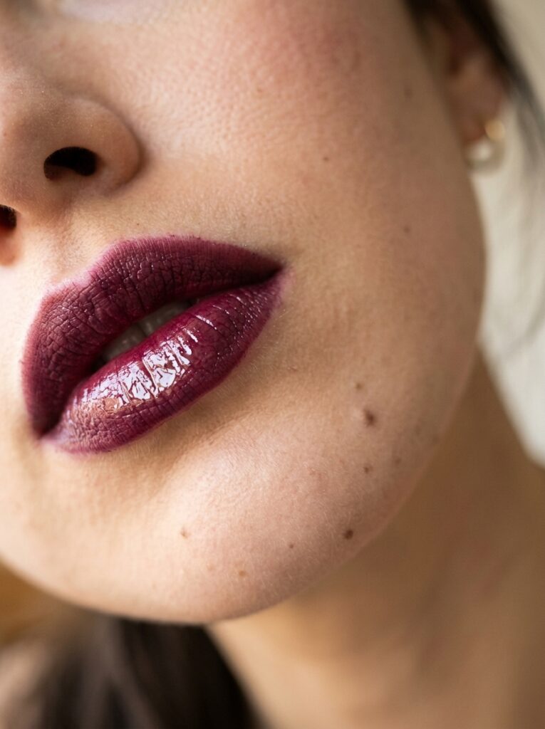 blackberry lip stain with glossy center