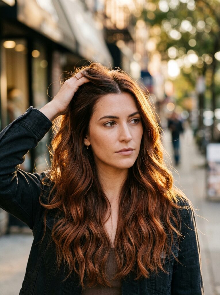 cowboy copper balayage brown copper hair