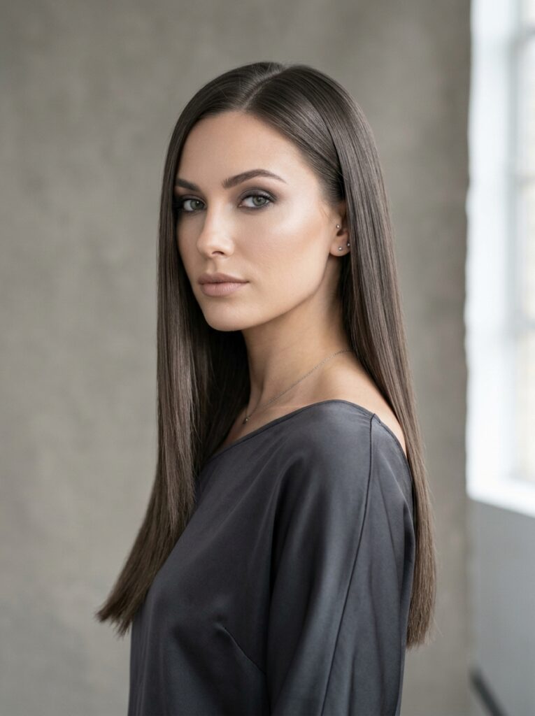 cool ash mocha brunette hair color