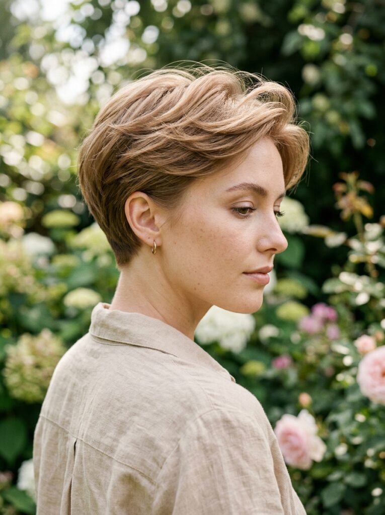 soft tapered pixie cut for fine hair